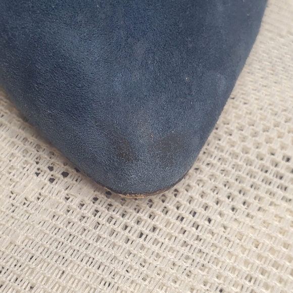 Rebecca Minkoff Brie D'orsay Blue Suede Heels pumps point toe size 6 - Picture 5 of 10